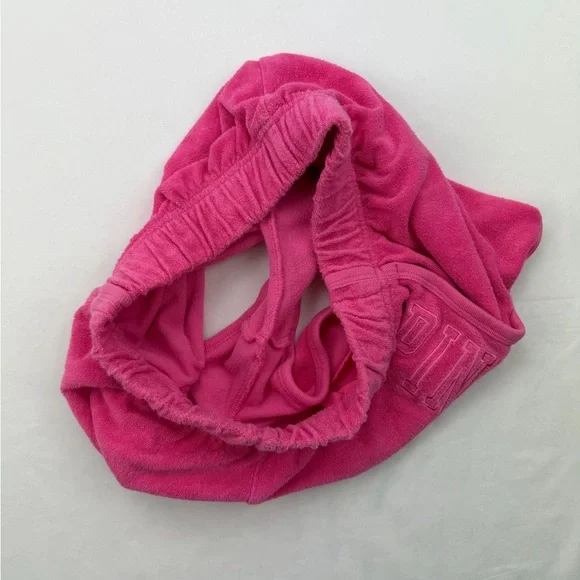 PINK Victoria’s Secret Terry Cloth Lounge Shorts Pink Logo Elastic Waist Size M - Picture 6 of 13